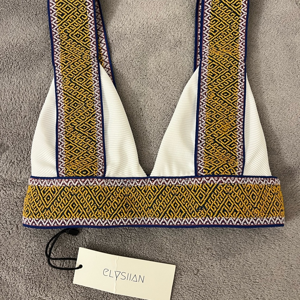 Elysiian Swim Bali Bikini Top White Women’s Size Extra Small